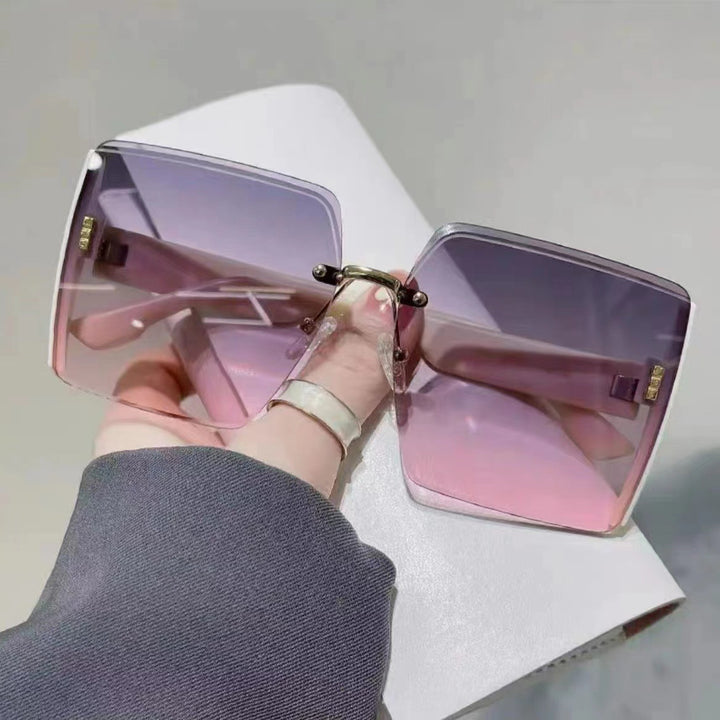 Dame oversized kvadratisk solbrille med uv-beskyttelse Skanto
