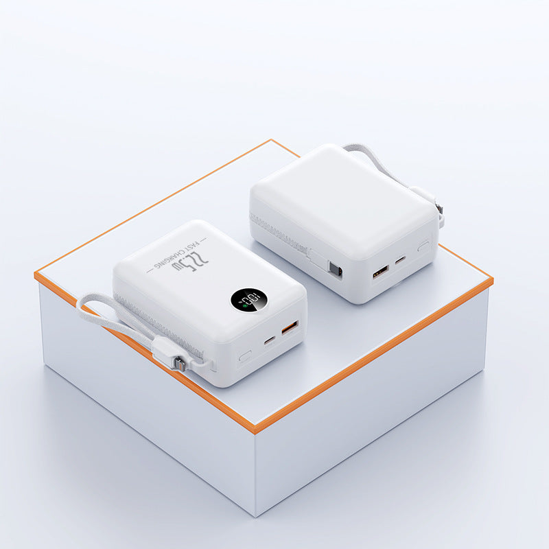 Bærbar powerbank med LCD-skjerm og multifunksjonelle tilkoblingsmuligheter Skanto