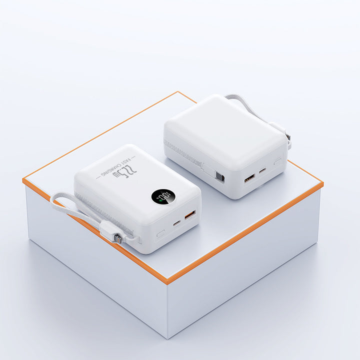 Bærbar powerbank med LCD-skjerm og multifunksjonelle tilkoblingsmuligheter Skanto