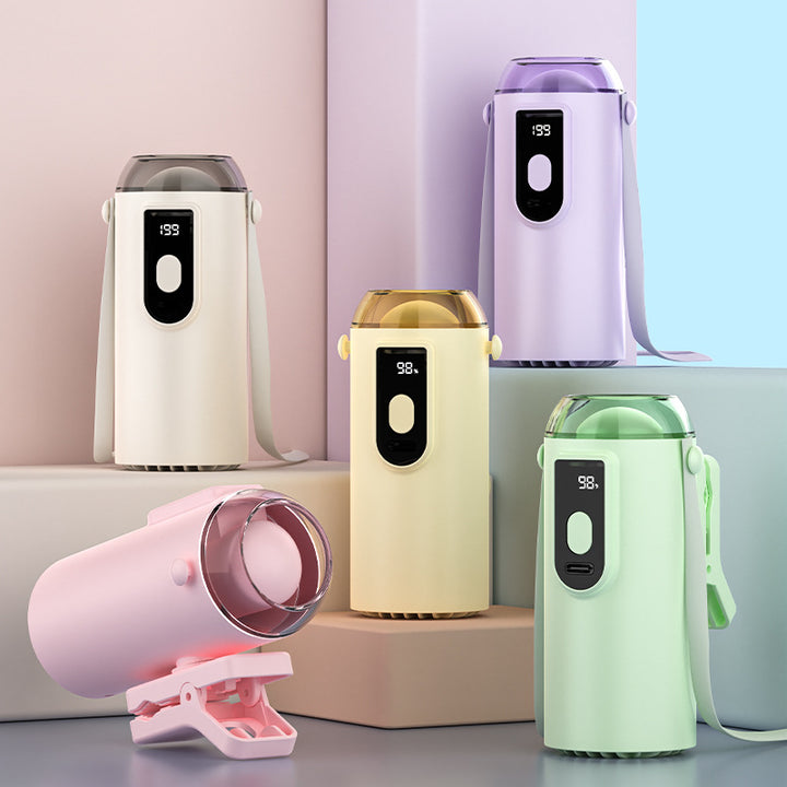 Unisex Bærbar Mini-USB-vifte med digital hastighetsmåler Skanto