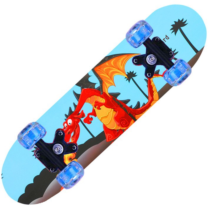 Jenters tegneseriefigur mini skateboard Skanto