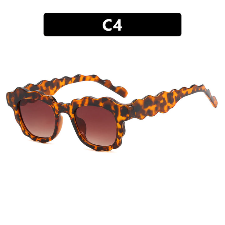 Women's fashionable sunglasses with wave frame Skanto