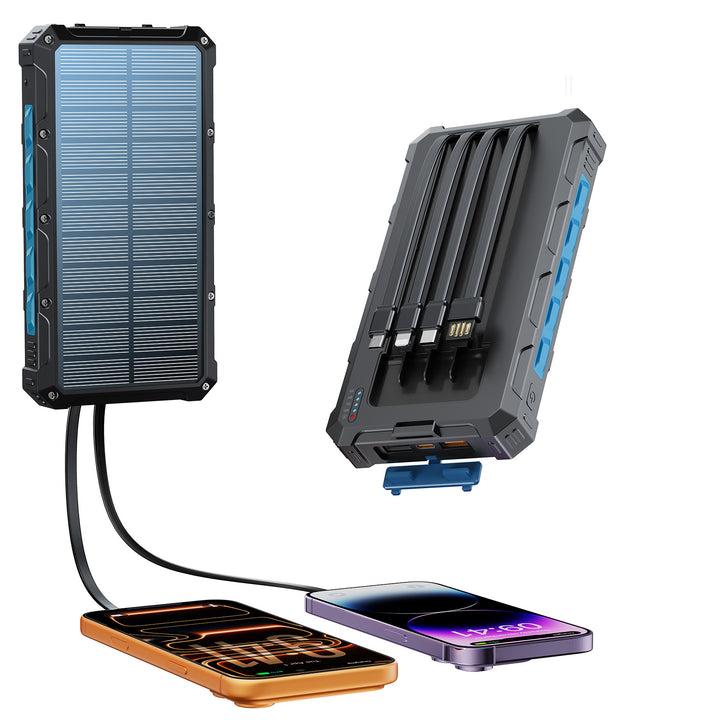 Multifunksjonell solpowerbank med hurtigladefunksjon Skanto
