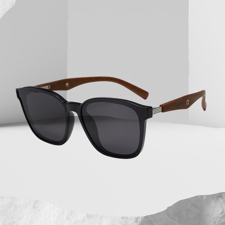 Dame stilige oversized solbriller med treakenter Skanto