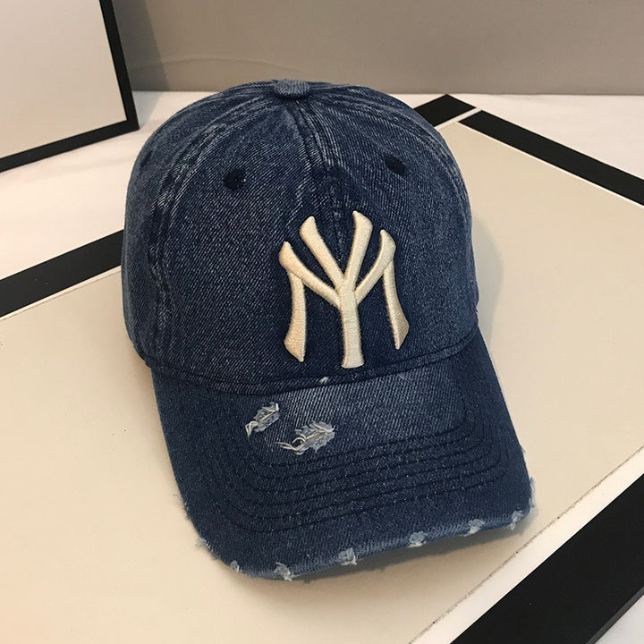 Herre's Slitt Denim Baseball Caps Skanto 1784188165