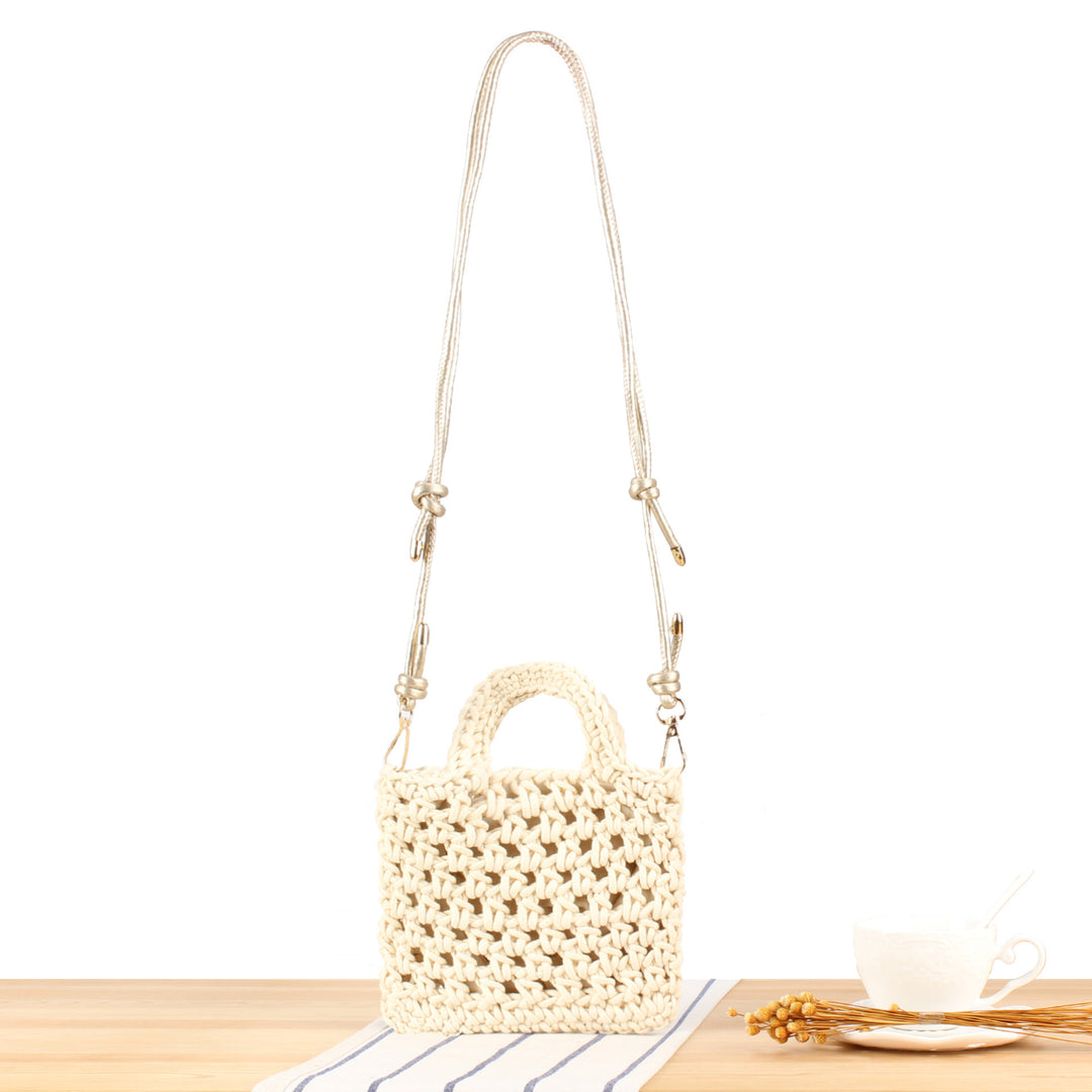 Handmade macrame handbag with adjustable shoulder strap Skanto