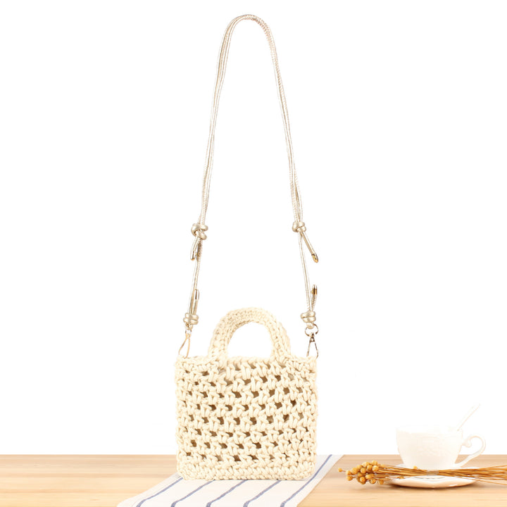 Handmade macrame handbag with adjustable shoulder strap Skanto