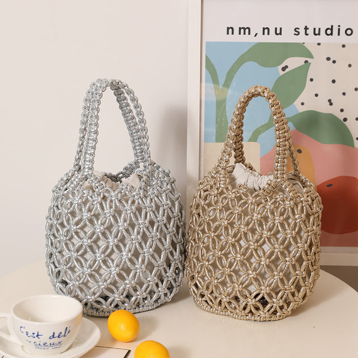 Trendy Shopper Bag with Unique Net Design Skanto