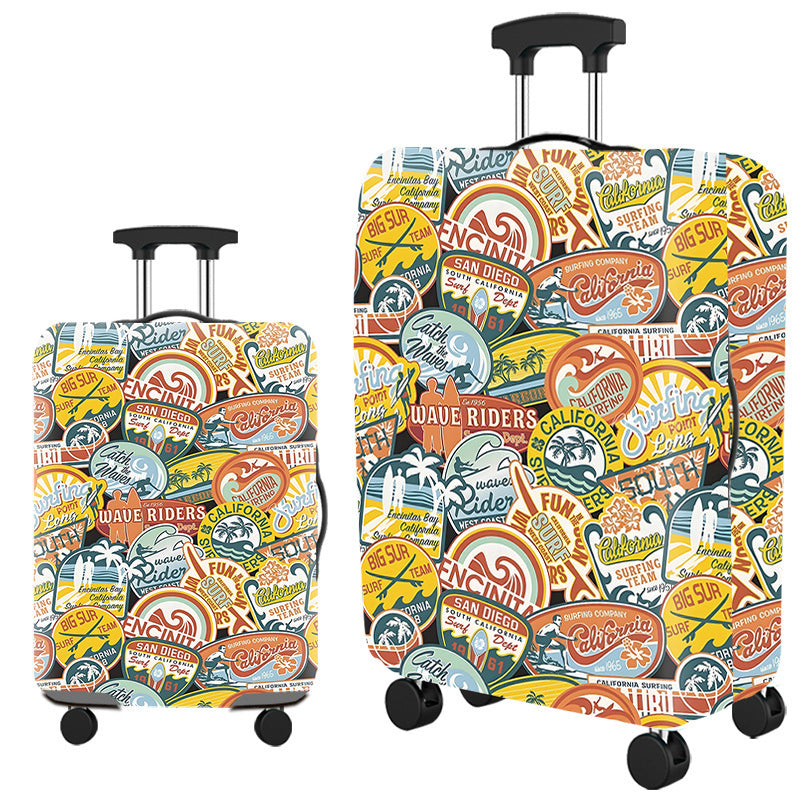 Vintage reise-tema hardt skall koffert Skanto