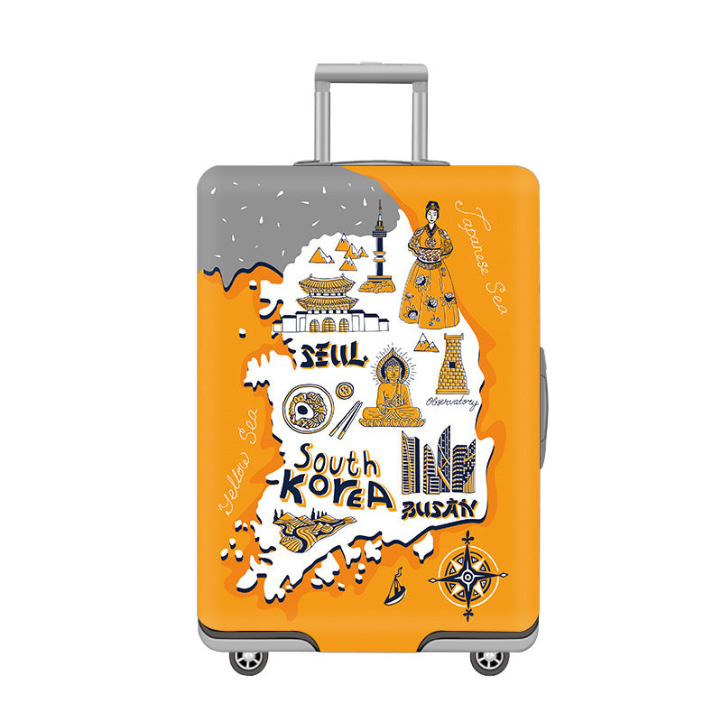 Cartoon Cat Design Hard Shell Luggage Skanto