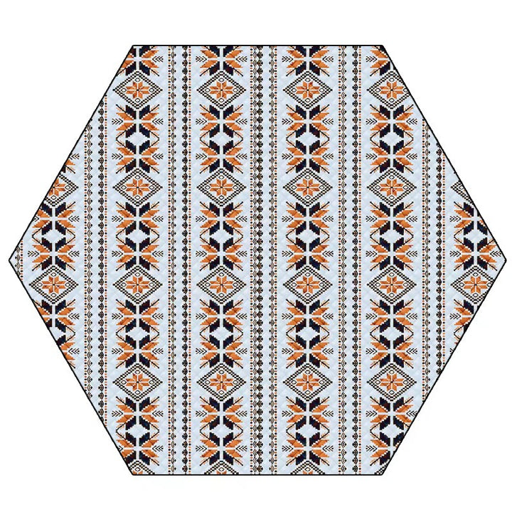 Hexagonal mønster piknikteppe Skanto