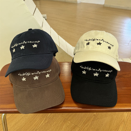 Kvinnenes Uformelle Broderte Bomulls Baseballcaps Skanto