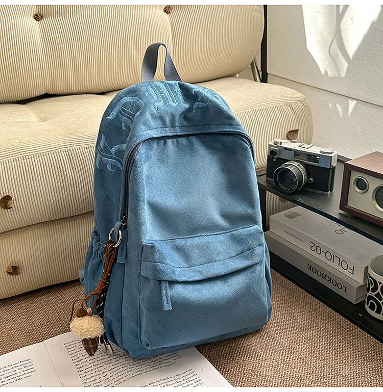 Casual Suede Skole Ryggsekk Skanto