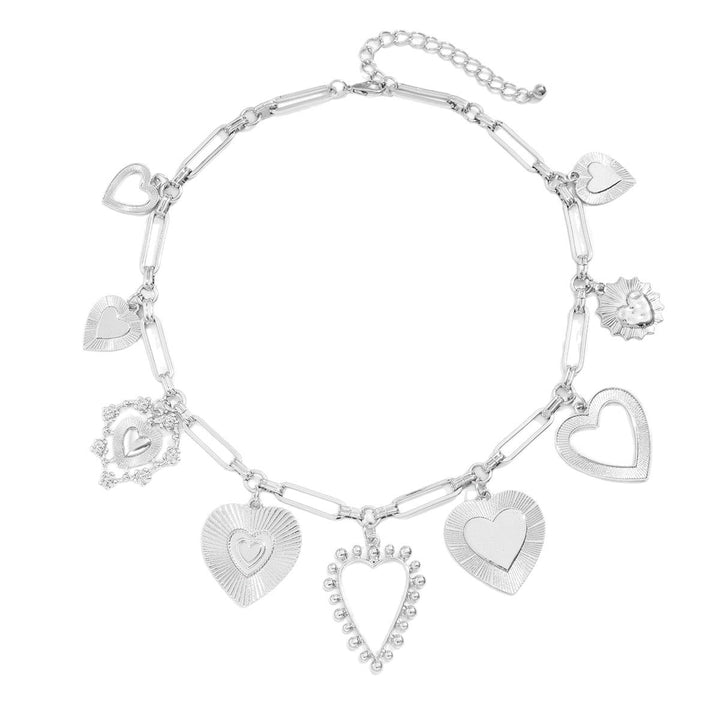 Skanto | Chunky Hjerte Charm Halskjede