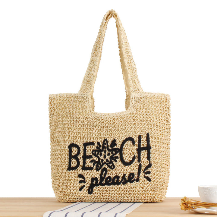 Beach Bag with Creative Text and Durable Material Skanto