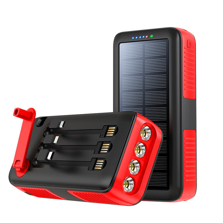 Solar Powerbank med multifunksjonelle LED-lamper Skanto
