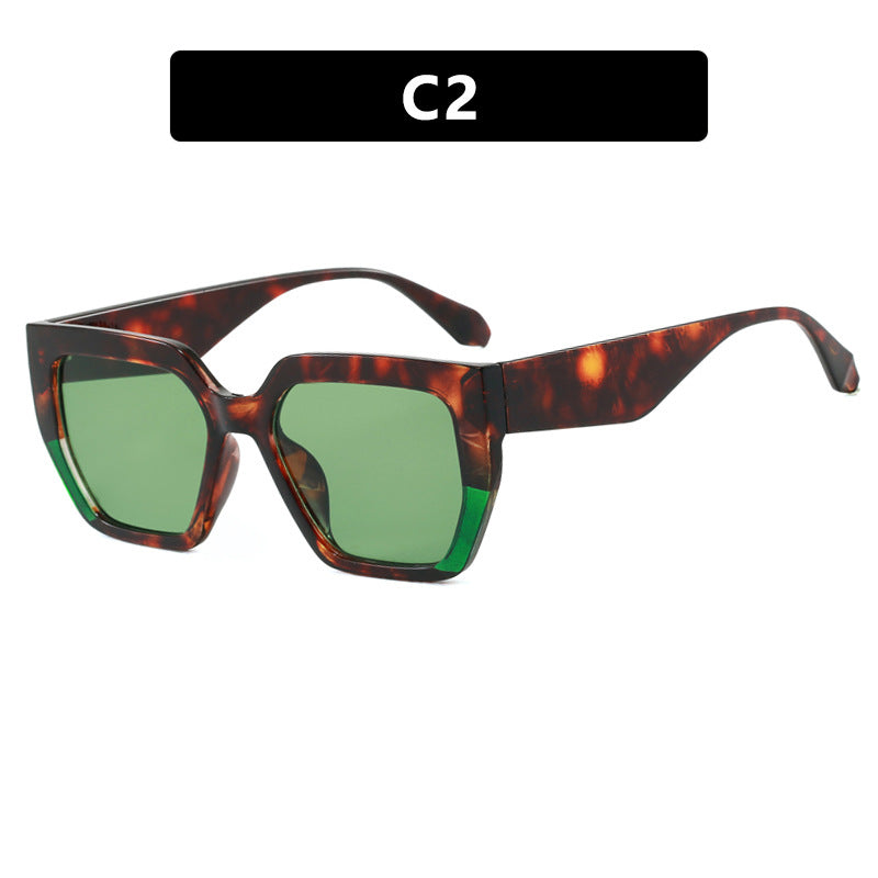 Women's geometric glasses in fashionable tortoise pattern Skanto