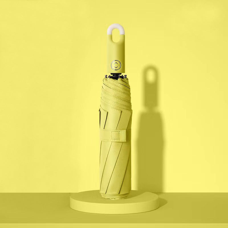 Dame elegant foldes regnparaply med ergonomisk håndtak og UV-beskyttelse Skanto