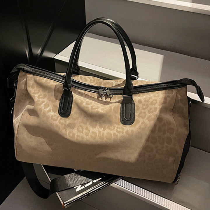 Elegant Reisetasche med Innovativt Leopardmønster Skanto