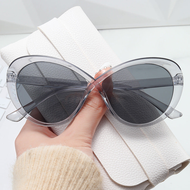 Dame Cat-Eye solbriller med speilfolierte glass Skanto
