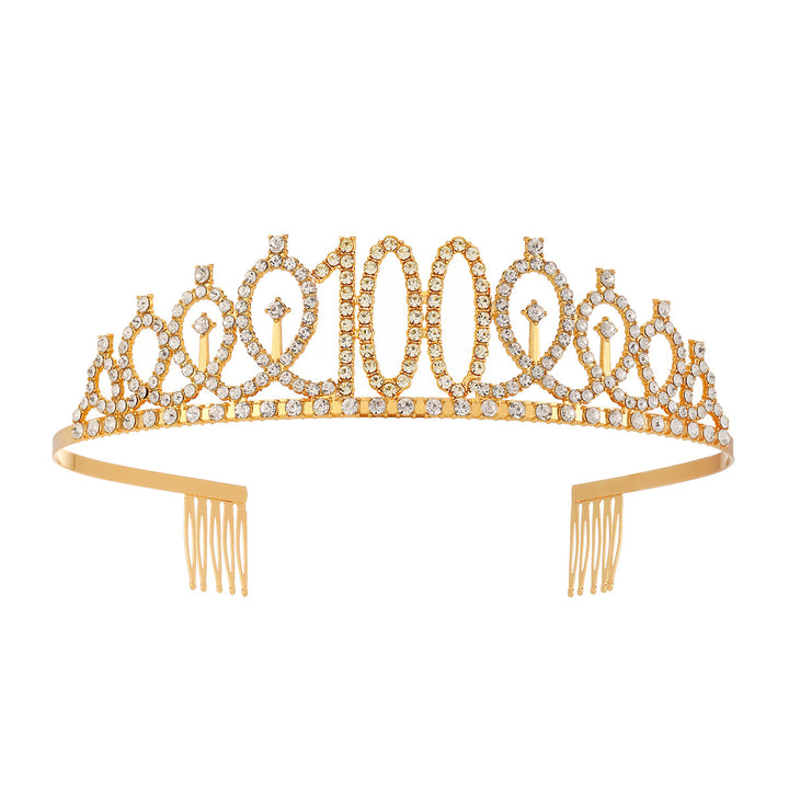 Damer krystall dekorert tiara med elegant design Skanto