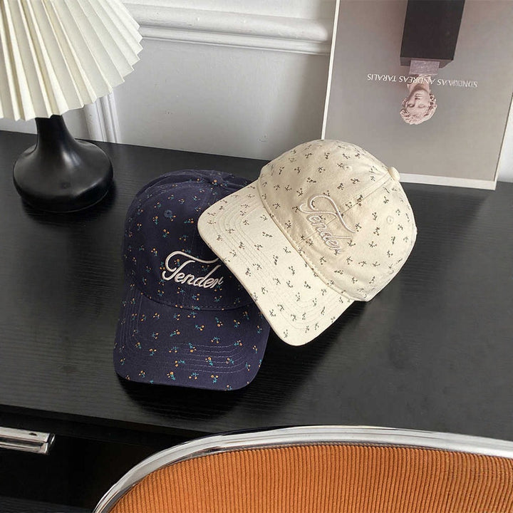 Kvinners trendy blomstret trykt baseballcaps Skanto