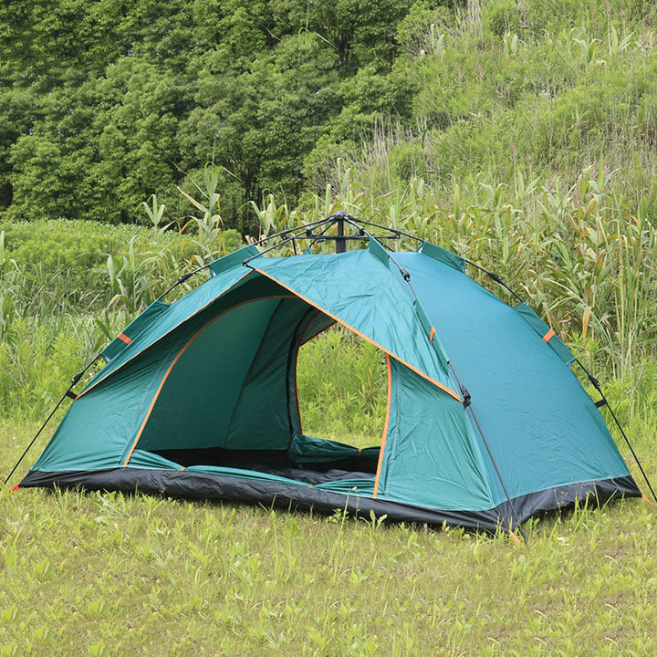 Camping-telt med utvidbart innvendig rom og værbestandig materiale Skanto