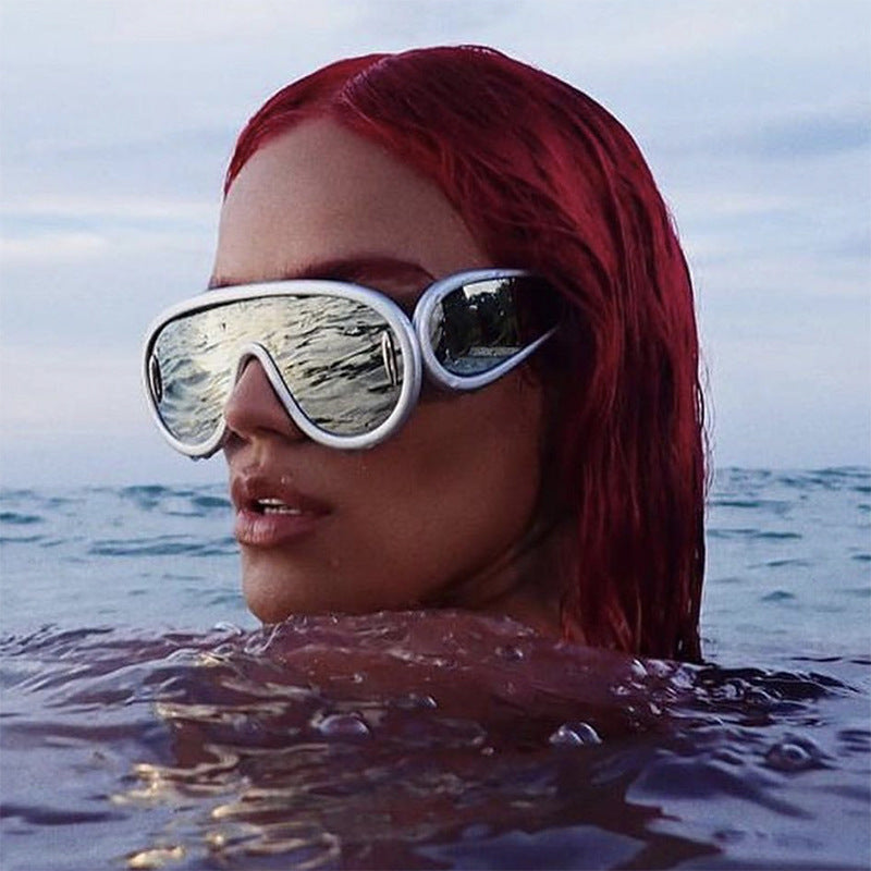 Dame moteriktig solbrille med avtakbare linser Skanto