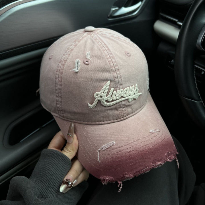 Kvinnenes slitte denim stil baseball cap Skanto
