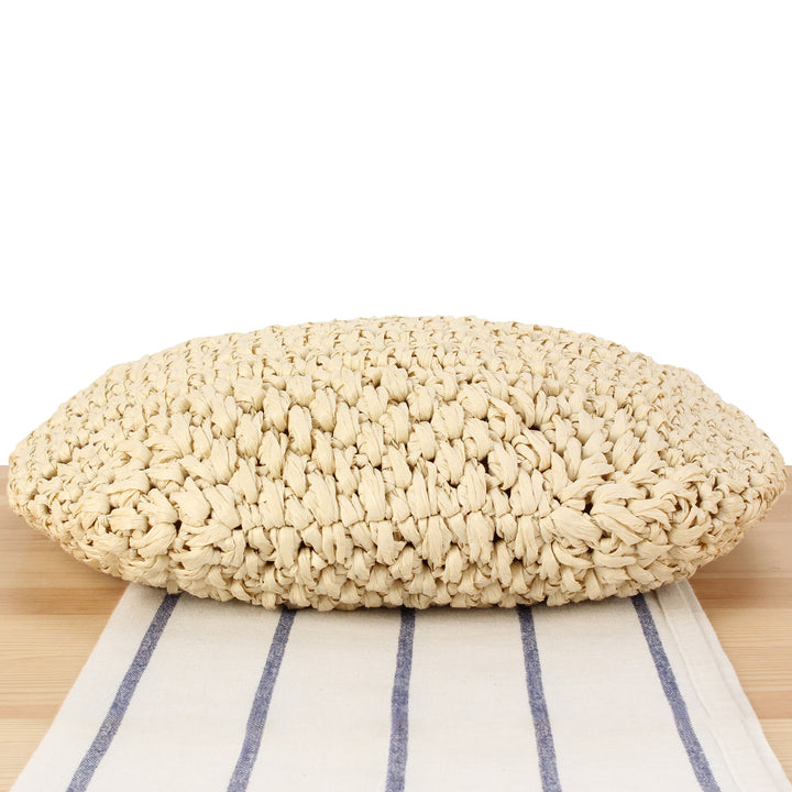 Hand-knotted shoulder bag in natural material Skanto