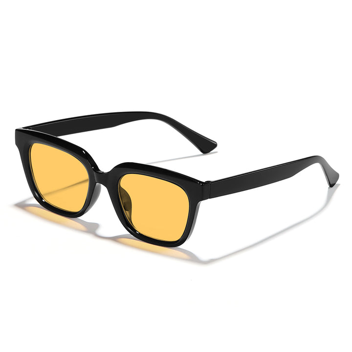 Dame Moderne firkantet solbriller med stilfull ramme i transparent Skanto