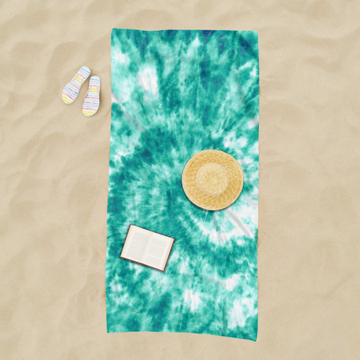 stort strandhåndkle med TIE-DYE-mønster Skanto