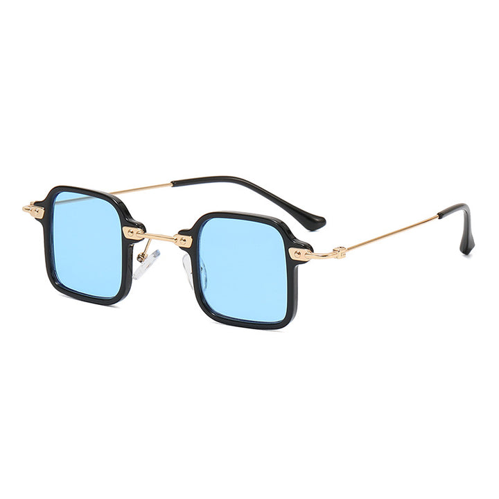 Dame kvadratisk motesolbrille med stilig metallramme Skanto