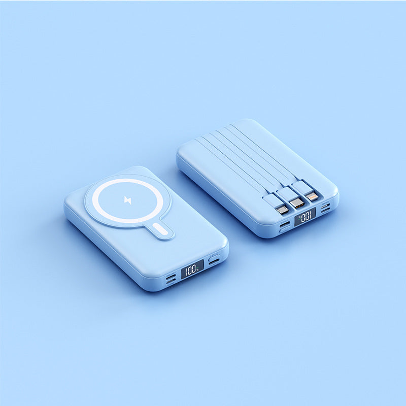 Bærbar powerbank med trådløs ladefunksjon og digital skjerm Skanto