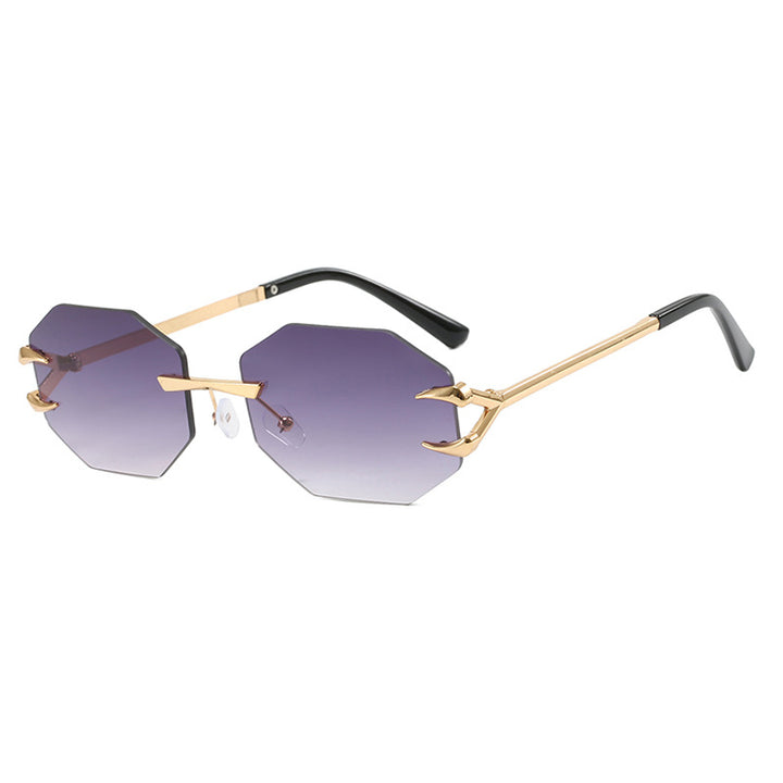 Women's geometric sunglasses with modern metal frame Skanto