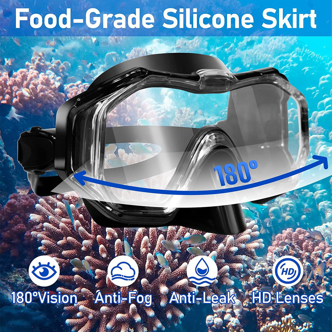 Tauchausrüstningssett med ergonomisk dykkermaske og fleksibel snorkel Skanto