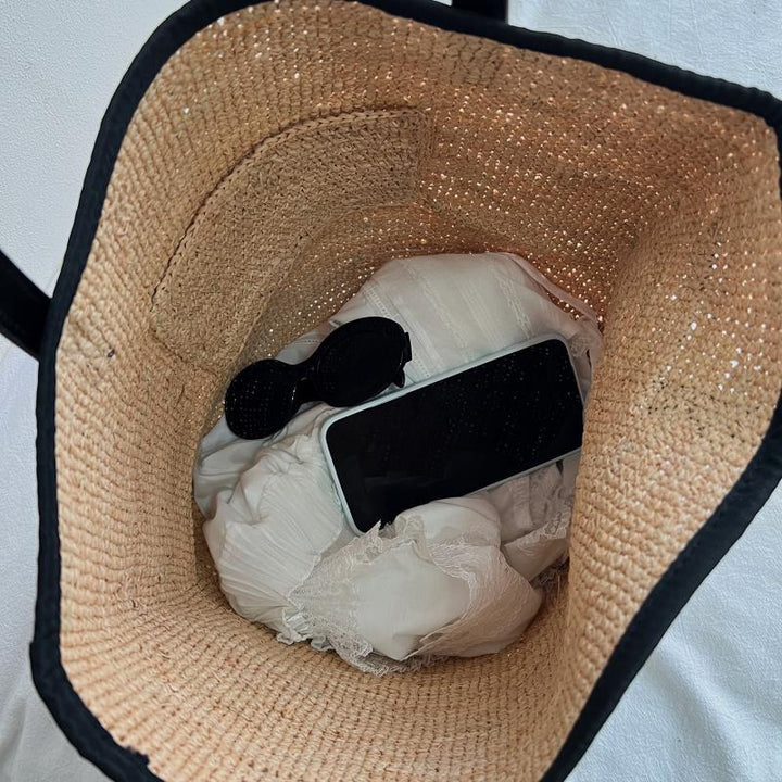 Håndlaget bæreveske av naturmaterialer Skanto