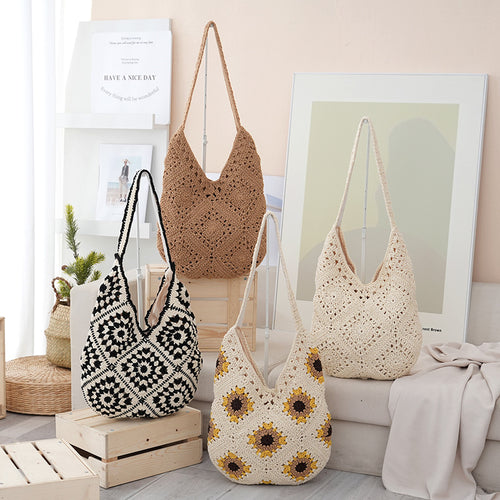Håndlaget heklet shopper veske Skanto