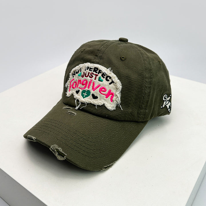 Kvinne Distressed Cotton Inspirerende Baseball Cap Skanto