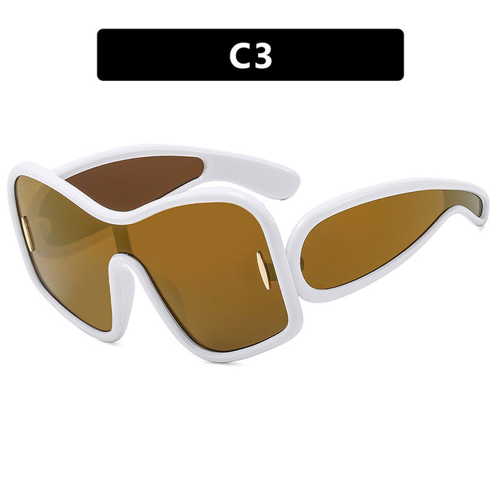 Women's futuristic sunglasses with extra-wide design and protective UV filter Skanto