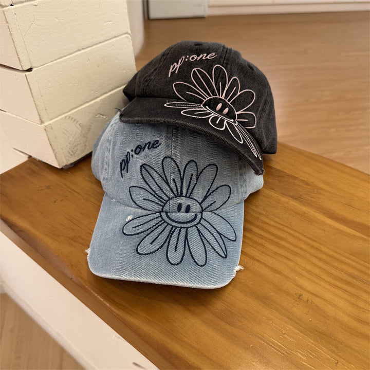 Unisex Grafisk Denim Caps Skanto