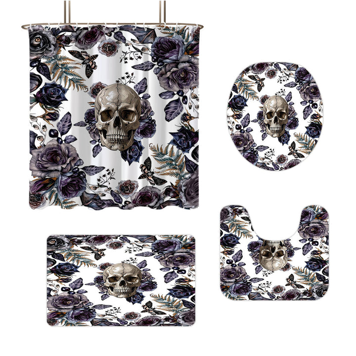 Kunstnerisk Skull Baderomsdekor Sett Skanto