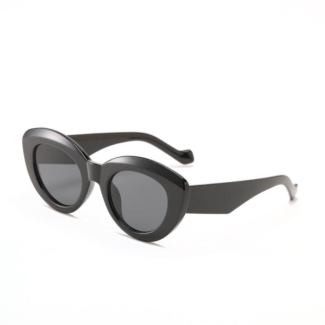 Dame Cat-Eye Solbriller med moderne plastikkinnet Skanto