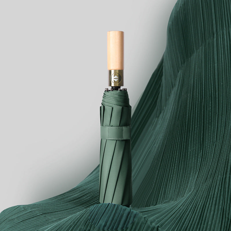Dame elegant faltparaply med ergonomisk treratt og vindmotstandsdyktig konstruksjon Skanto