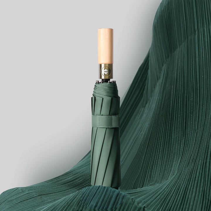 Dame elegant faltparaply med ergonomisk treratt og vindmotstandsdyktig konstruksjon Skanto