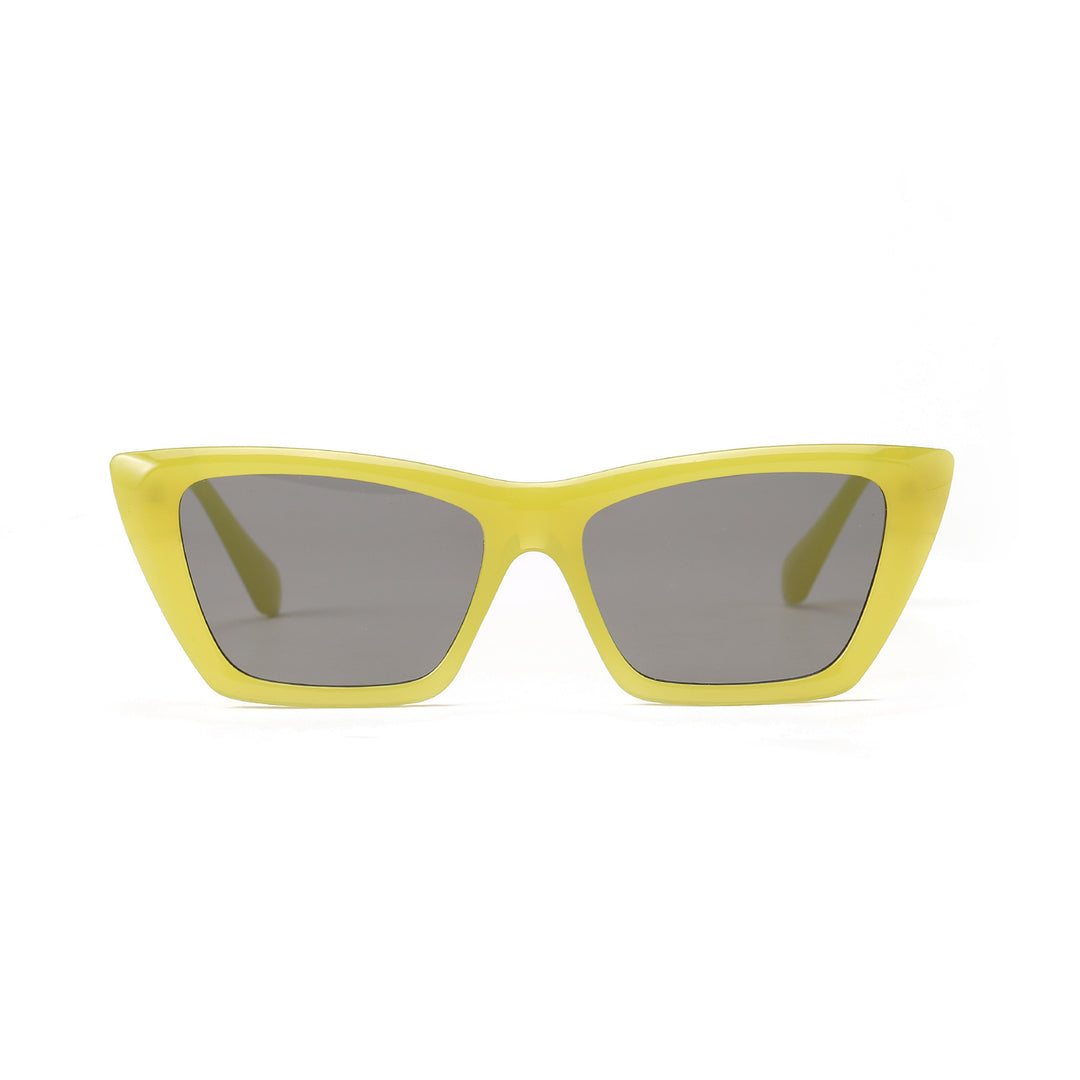 Dame geometrisk solbrille med stilfull plastinn ramme Skanto