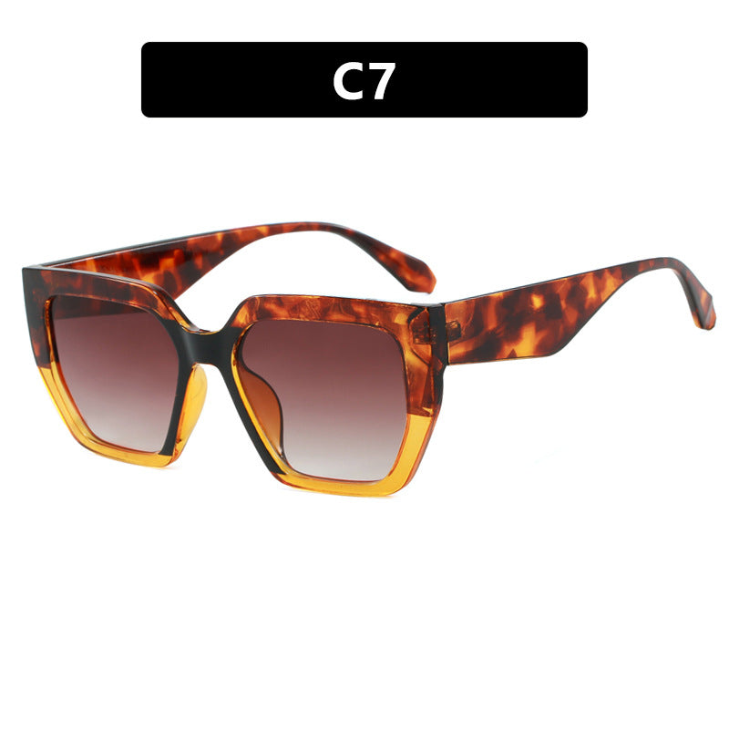 Women's geometric glasses in fashionable tortoise pattern Skanto