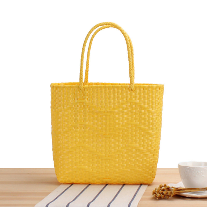 Handbag made of high-strength braided material with elegant wave structure Skanto