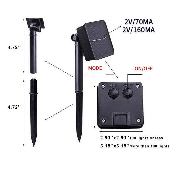 Norvo | LED Solar Sakura String Lights Vanntette Utendørs Fe Blomster Lys