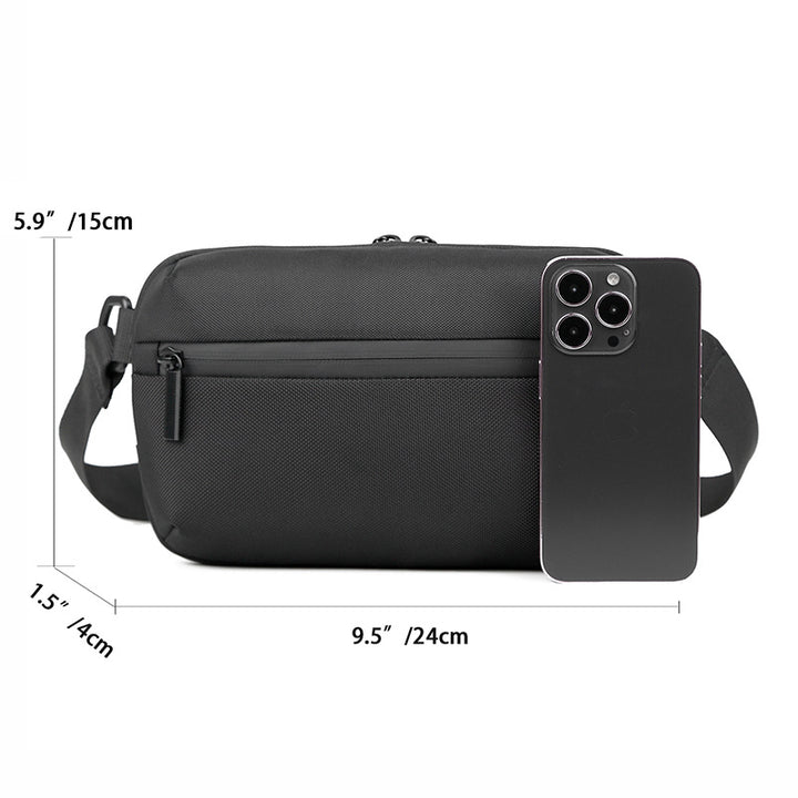 Kompakt Slank Messenger Sling Bag Skanto